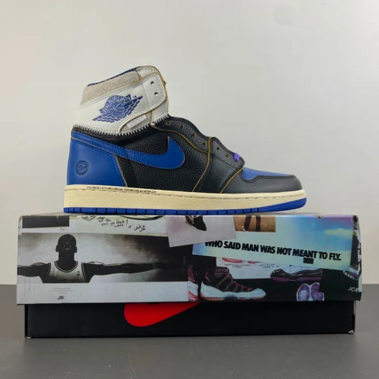 Fragment x Union LA x AJ 1 High OG Sport Royal Shoes Sneakers – nk0004748 image 2