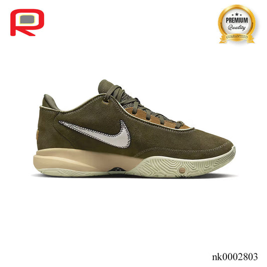 LeBron 20 Olive Suede Shoes Sneakers - nk0002803 image 0