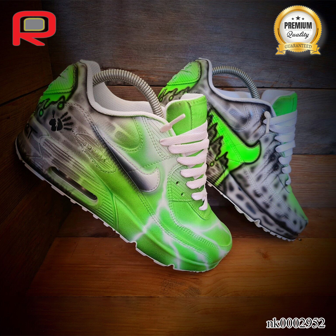 AM 90 Green Brick Art Custom Shoes Sneakers - nk0002952 image 5