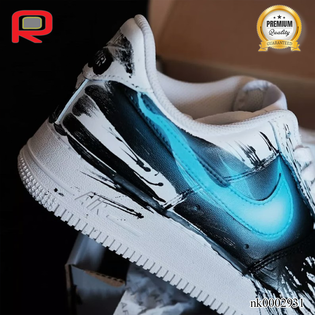 AF 1 Handmade Spray Painting Black Mutant Custom Shoes Sneakers - nk0002931 image 4