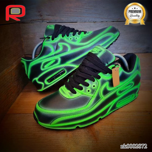 AM 90 Neon Green Cartoon Custom Shoes Sneakers - nk0002872 image 0
