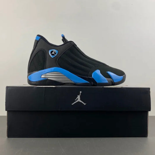 AJ 14 Black University Blue Shoes Sneakers – nk0004488 image 2