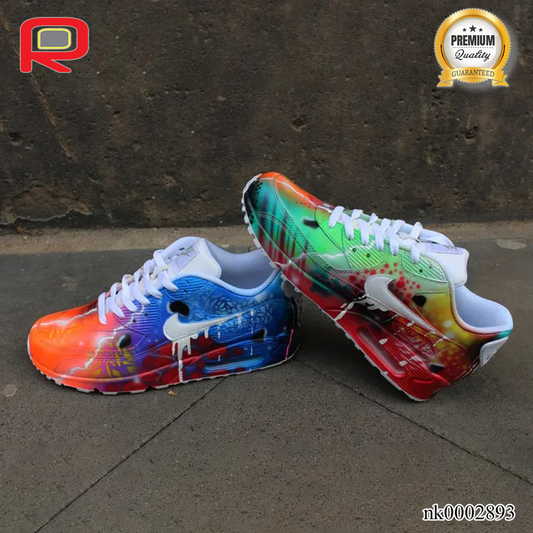 AM 90 White Drip Galaxy Style "Unikat" Shoes Sneakers - nk0002893 image 2