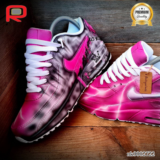 AM 90 Pink Brick Art Custom Shoes Sneakers - nk0002722 image 2