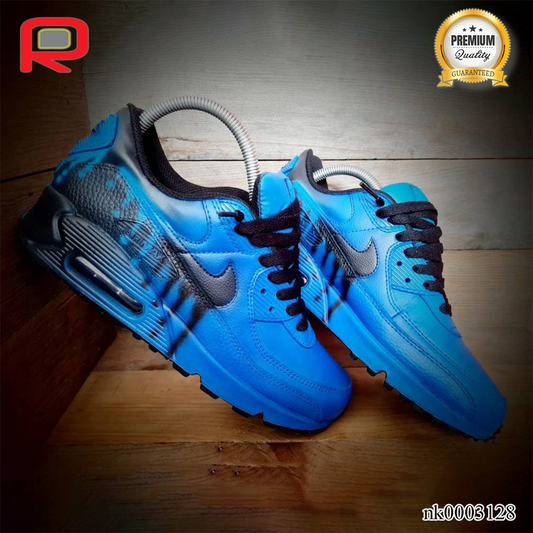 AM 90 Black Fade-Blue Custom Shoes Sneakers - nk0003128 image 0