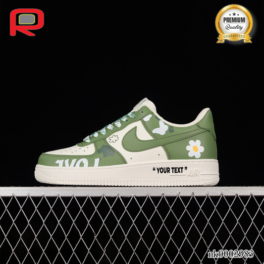 AF 1 07 Low Olive Green Custom Shoes Sneakers - nk0002983 image 0