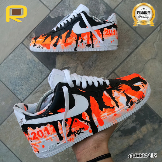 AF 1 Low "Halloween Blaze" Custom Shoes Sneakers - nk0003415 image 0