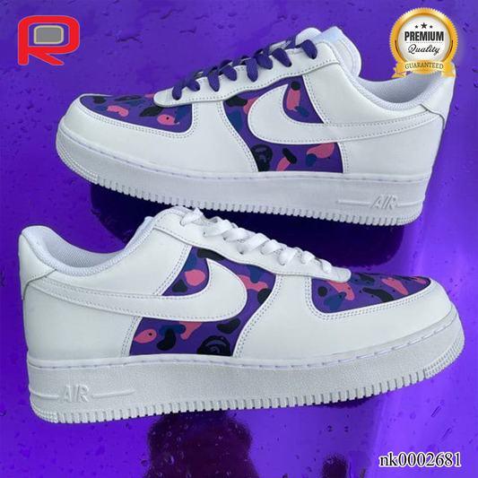 AF 1 Purple Bape Custom Shoes Sneakers - nk0002681 image 0