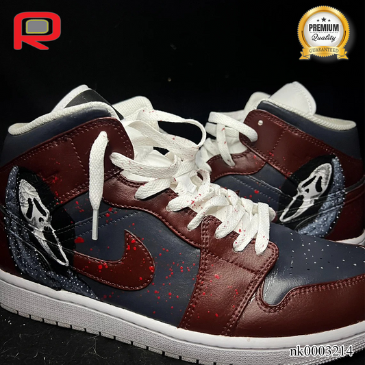 AJ 1 Scream/GhostFace Custom Shoes Sneakers - nk0003214 image 0