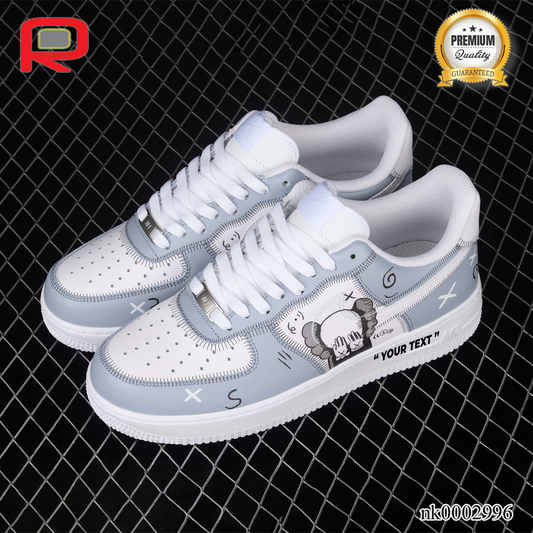 AF 1 07 Low x Kaws White Grey Black Custom Shoes Sneakers - nk0002996 image 2