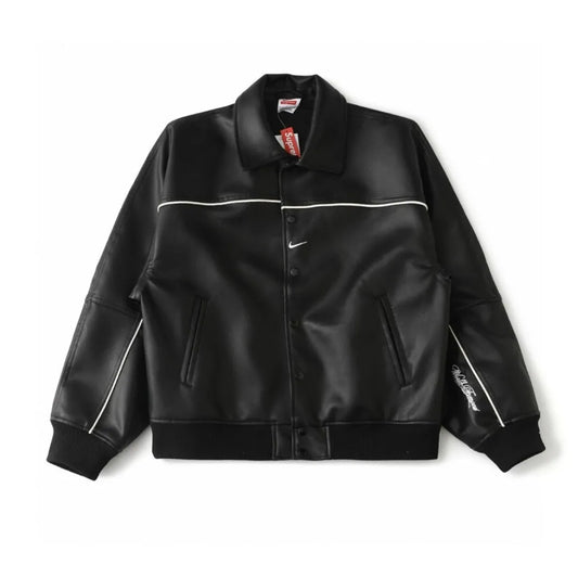 NK x SUP Leather Varsity Jacket - NK0009 image 0