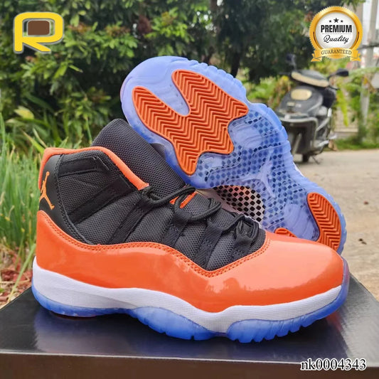 AJ 11 Orange Black Shoes Sneakers - nk0004343 image 2