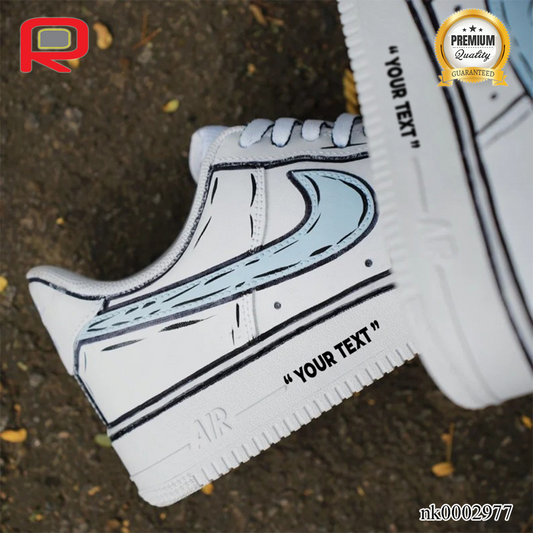 AF 1 Bule Spray Painting Cartoon Custom Shoes Sneakers - nk0002977 image 2