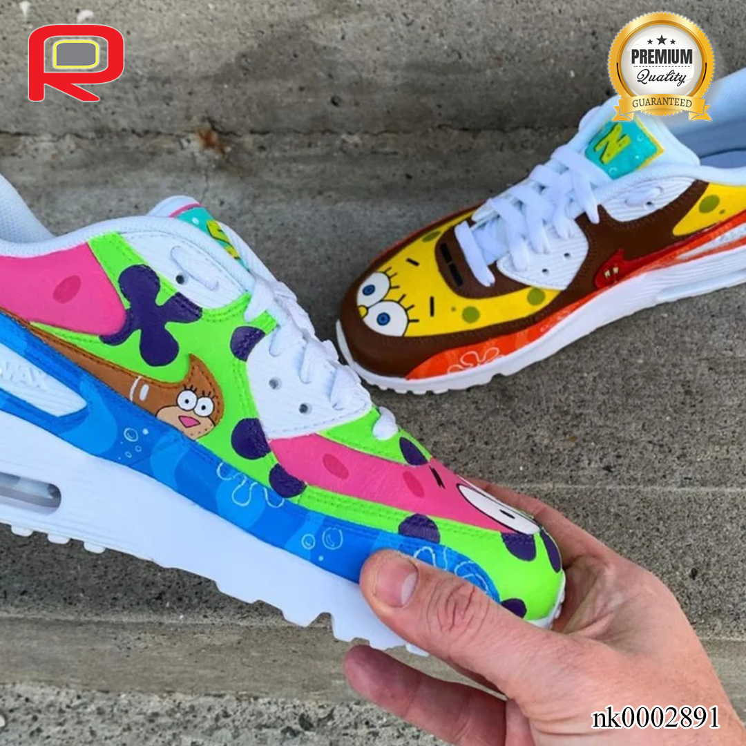 AM 90 Sponges Custom Shoes Sneakers - nk0002891 image 3