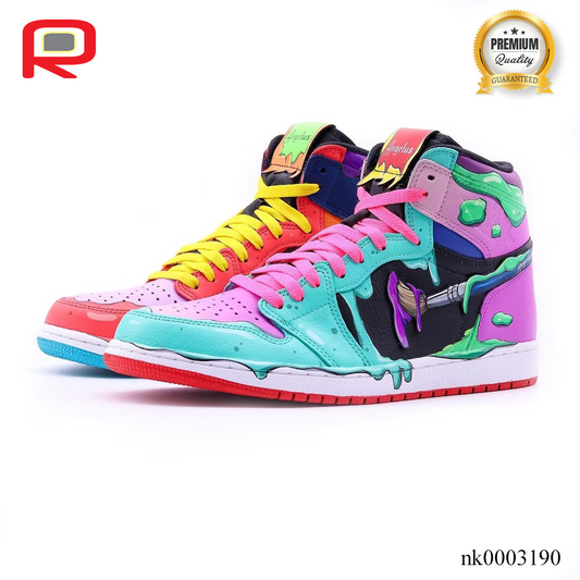 AJ 1 High Painted Angelus Edition Custom Shoes Sneakers - nk0003190 image 0