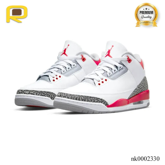 AJ 3 Retro Fire Red Shoes Sneakers - nk0002330 image 2