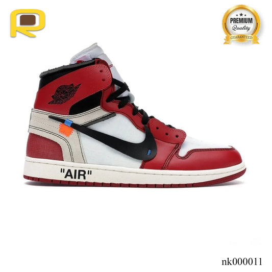 OW x AJ 1 High Chicago Shoes Sneakers – nk000011 image 0