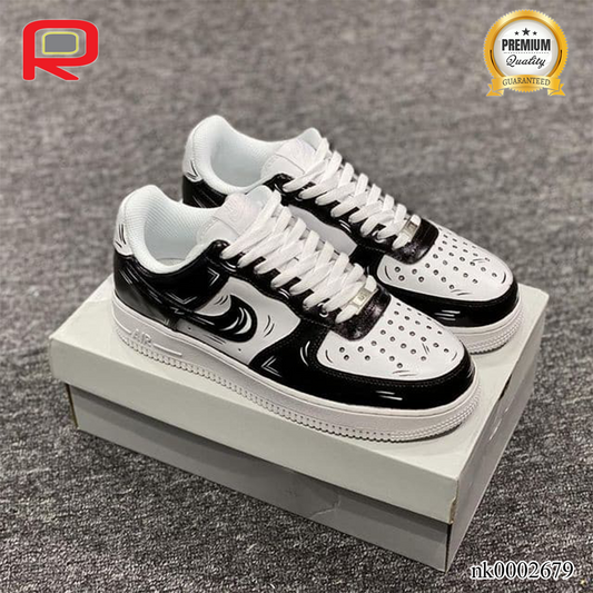 AF 1 Black White Cartoon Custom Shoes Sneakers - nk0002679 image 2