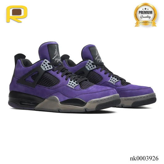 Travis Scott x AJ 4 F&F "Dynasty Purple" Shoes Sneakers - nk0003926 image 2