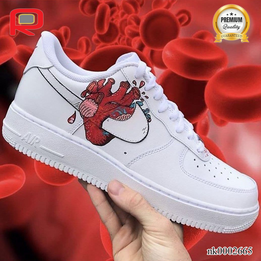 AF 1 Heart Red Organ Medical Custom Shoes Sneakers - nk0002665 image 0