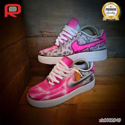 AF 1 Pink Brick Art Custom Shoes Sneakers - nk0002949 image 2