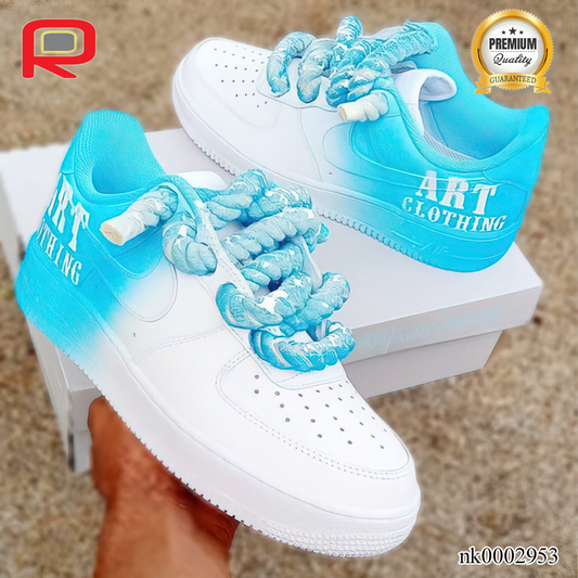 AF1 Sky Blue Art Custom Shoes Sneakers - nk0002953 image 0