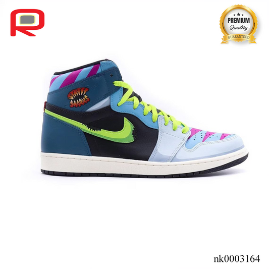 AJ 1 High Street Sharks Cartoons Edition Custom Shoes Sneakers - nk0003164 image 0