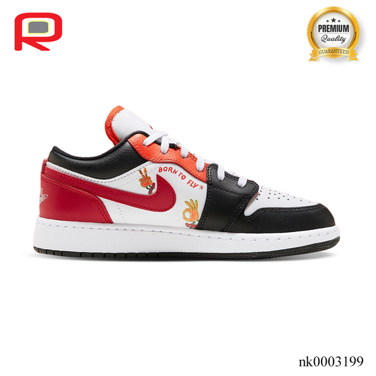 AJ 1 Low Flaming Swoosh Shoes Sneakers - nk0003199 image 0