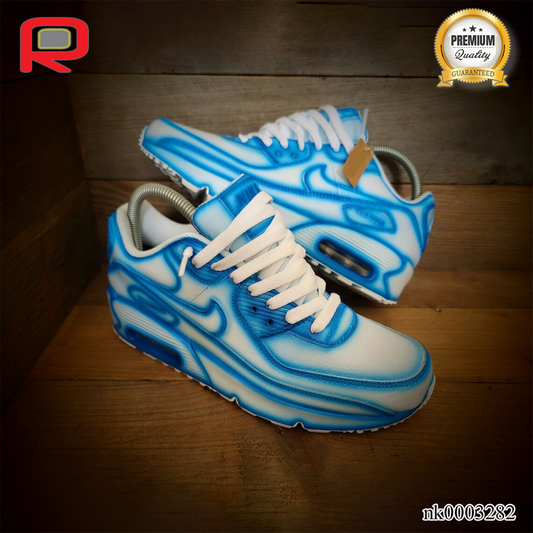 AM 90 Blue Cartoon Custom Shoes Sneakers - nk0003282 image 0