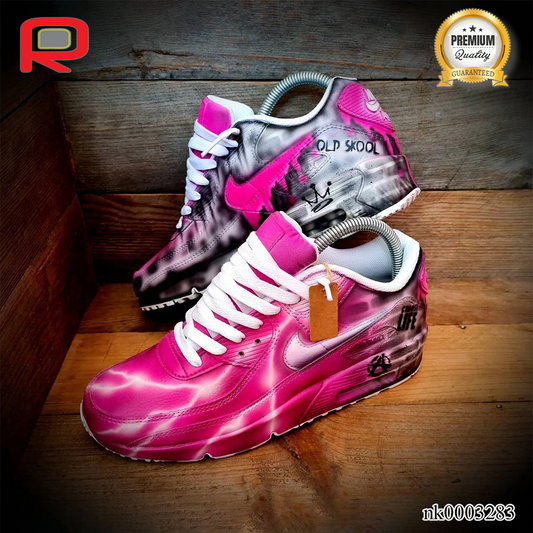 AM 90 Pink Brick Art Custom Shoes Sneakers - nk0003283 image 2