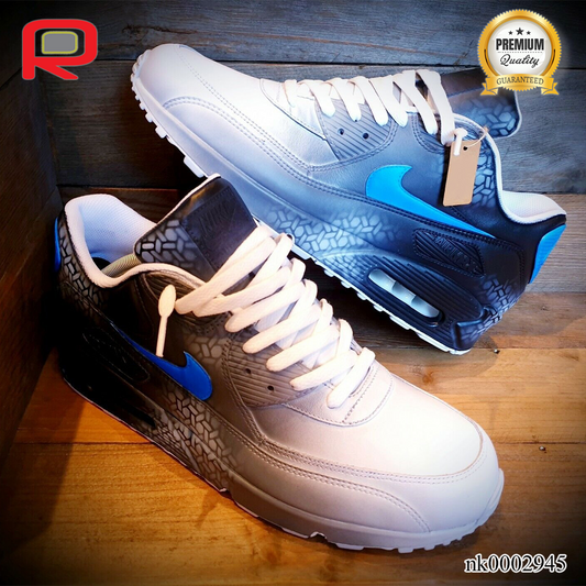 AM 90 Blue-White Art Custom Shoes Sneakers - nk0002945 image 0