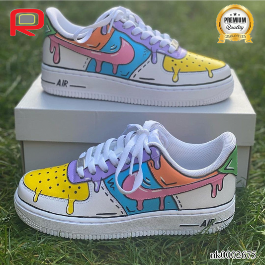AF 1 Cartoon Drip Custom Shoes Sneakers - nk0002675 image 0