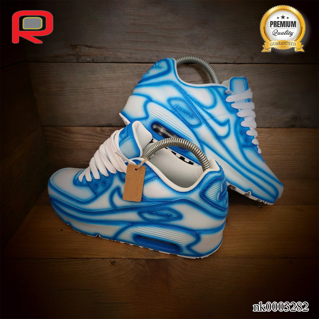 AM 90 Blue Cartoon Custom Shoes Sneakers - nk0003282 image 4