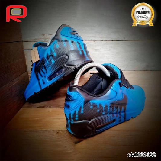 AM 90 Black Fade-Blue Custom Shoes Sneakers - nk0003128 image 2