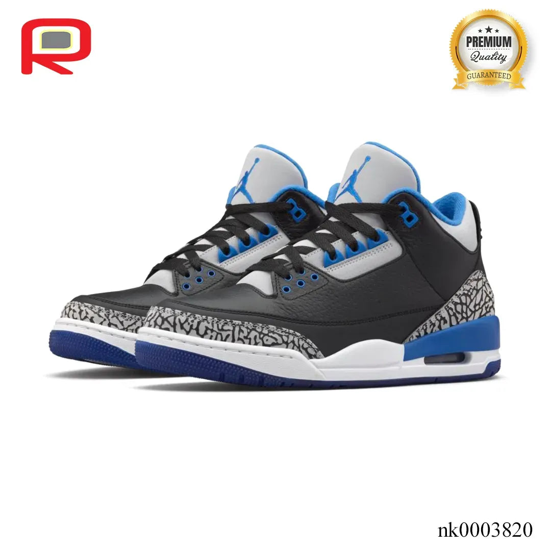 AJ 3 Sport Blue Shoes Sneakers - nk0003820 image 2