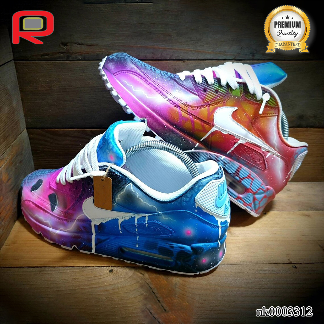 AM 90 Solar Drip Custom Shoes Sneakers - nk0003312 image 2