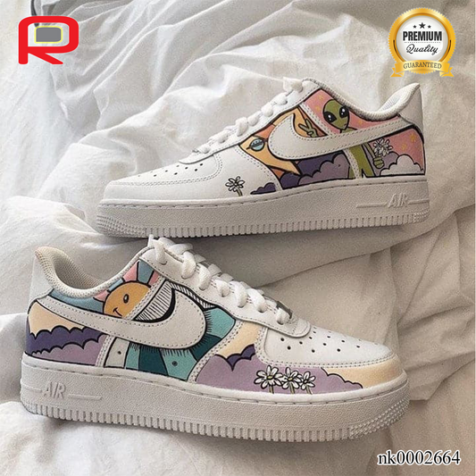 AF 1 Cartoon Alien Custom Shoes Sneakers - nk0002664 image 0