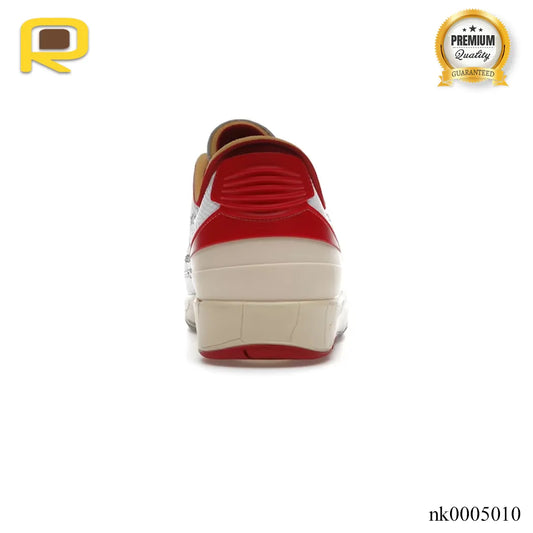 AJ 2 Retro Low SP Off-White White Red Shoes Sneakers - nk0005010 image 2