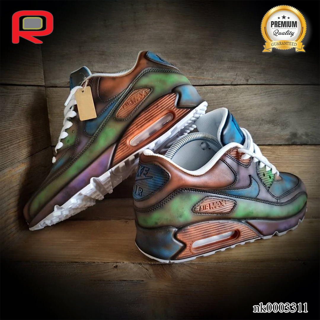 AM 90 Distressed Vintage Custom Shoes Sneakers - nk0003311 image 2
