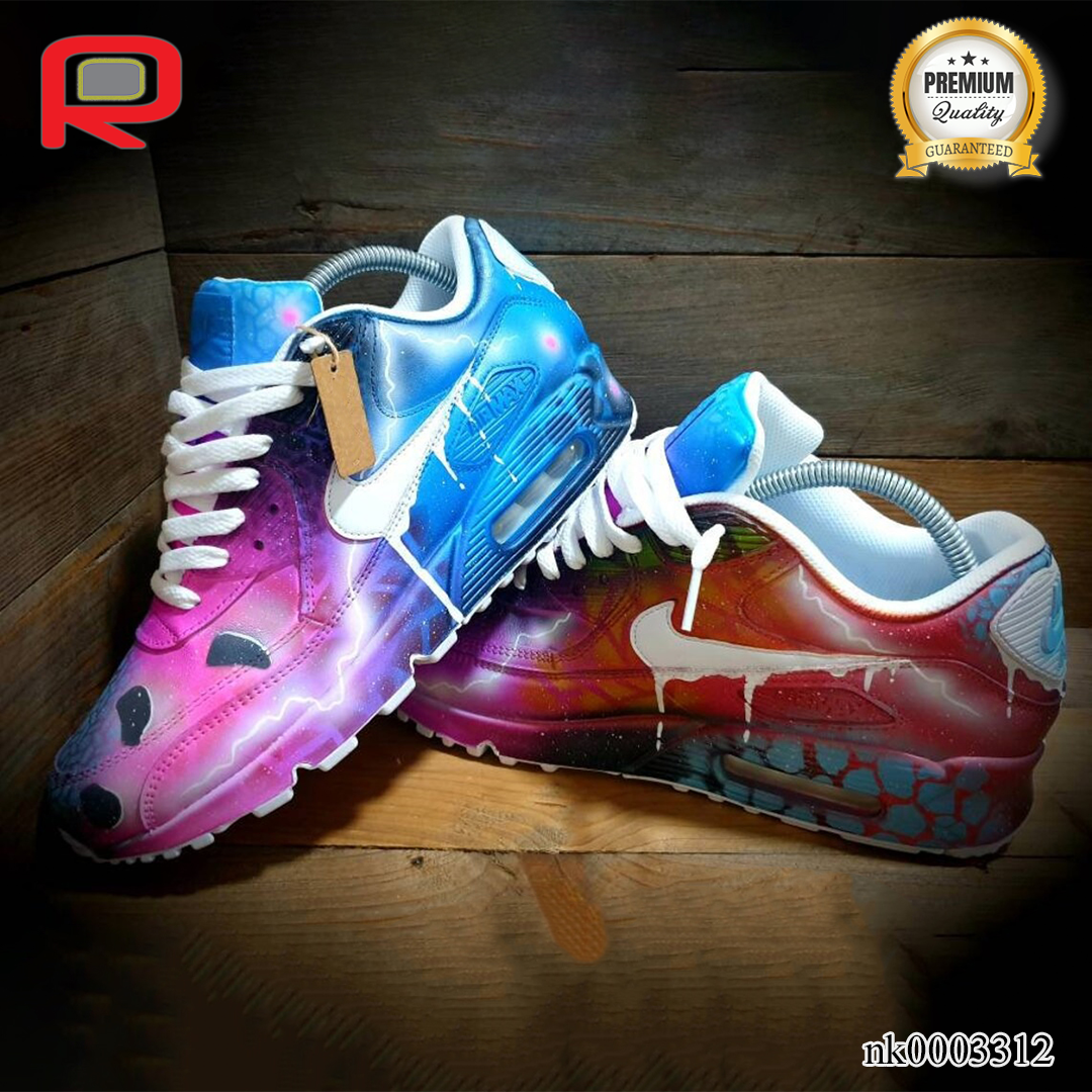 AM 90 Solar Drip Custom Shoes Sneakers - nk0003312 image 1