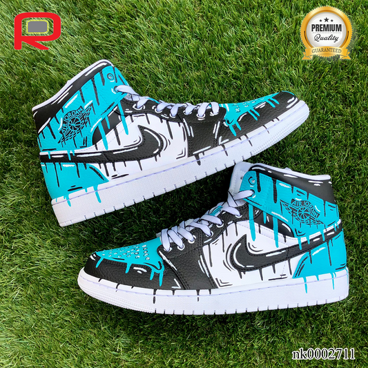 AJ 1 Dippy Sketch Custom Shoes Sneakers - nk0002711 image 0