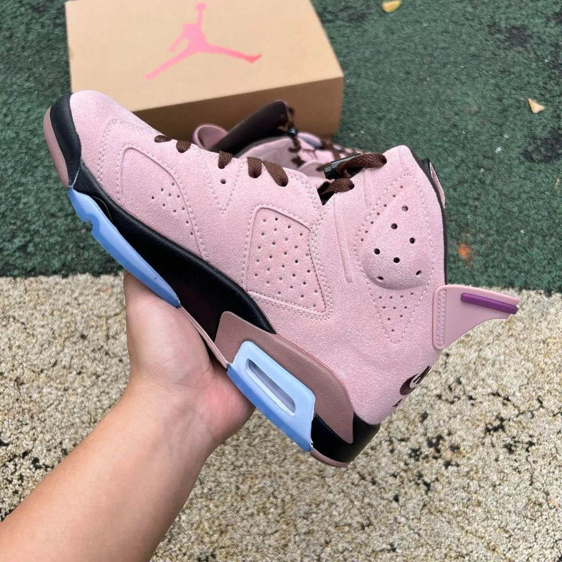 A Ma Maniere x AJ 6  SP Black Smokey Mauve Shoes Sneakers - nk0004756 image 3