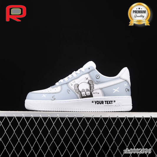 AF 1 07 Low x Kaws White Grey Black Custom Shoes Sneakers - nk0002996 image 0