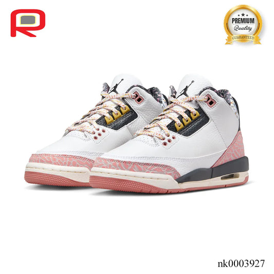 AJ 3 Red Stardust Shoes Sneakers - nk0003927 image 2