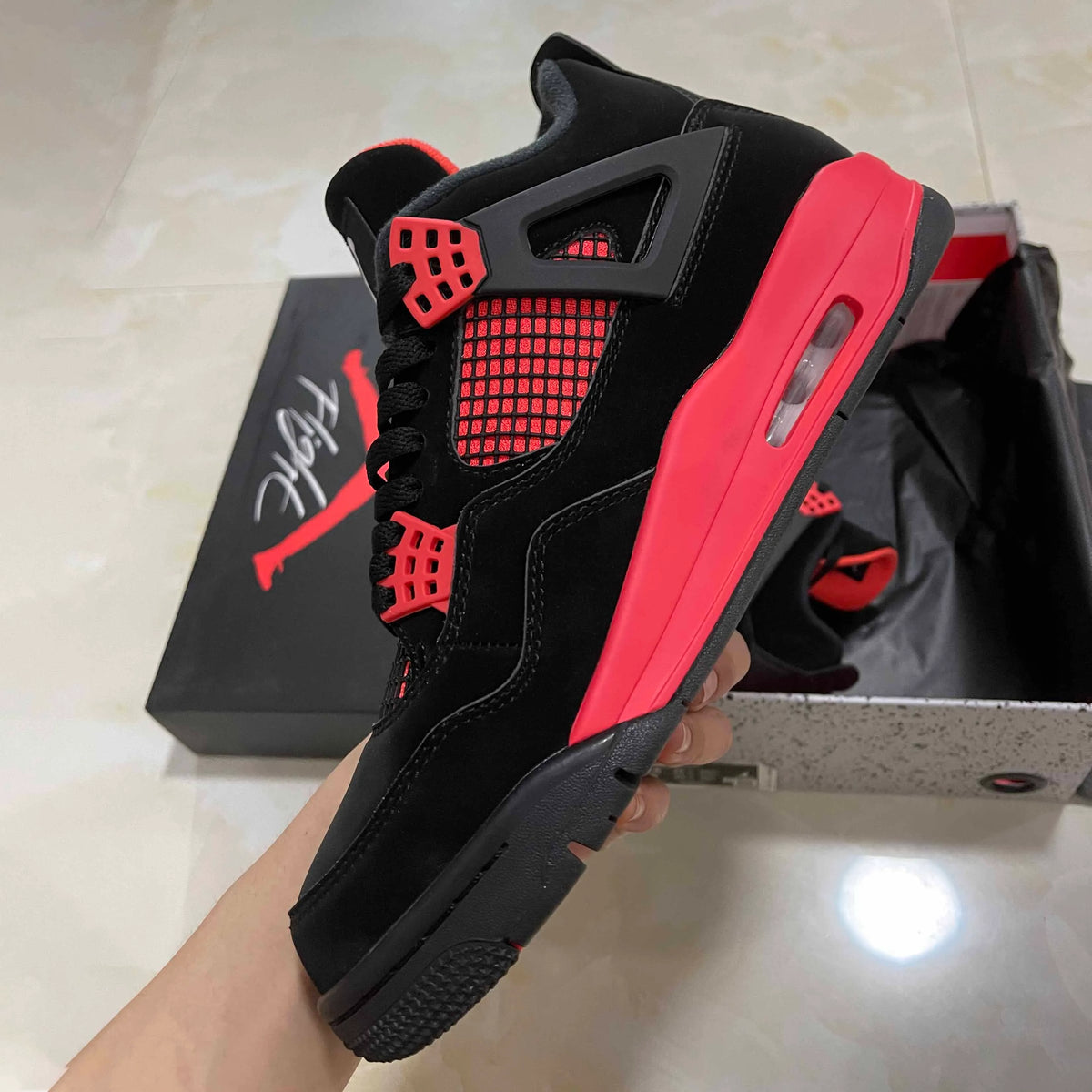 AJ 4 Retro Red Thunder Shoes Sneakers - nk0001682 image 2