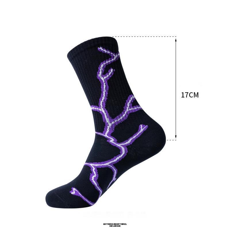 Purple Lightning Basketball Socks Men's image 13
