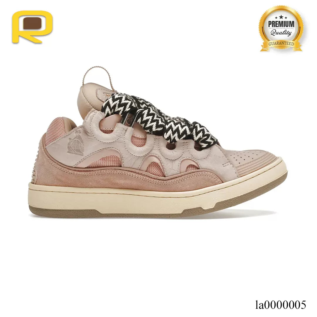 Lanvin Leather Curb Pink Shoes Sneakers - la0000005 image 0