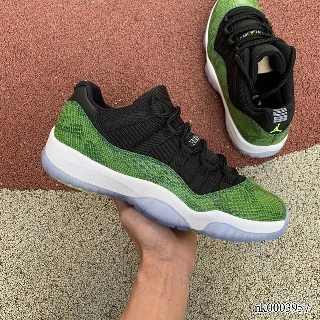 AJ 11 Low Green Snakeskin Shoes Sneakers - nk0003957 image 5
