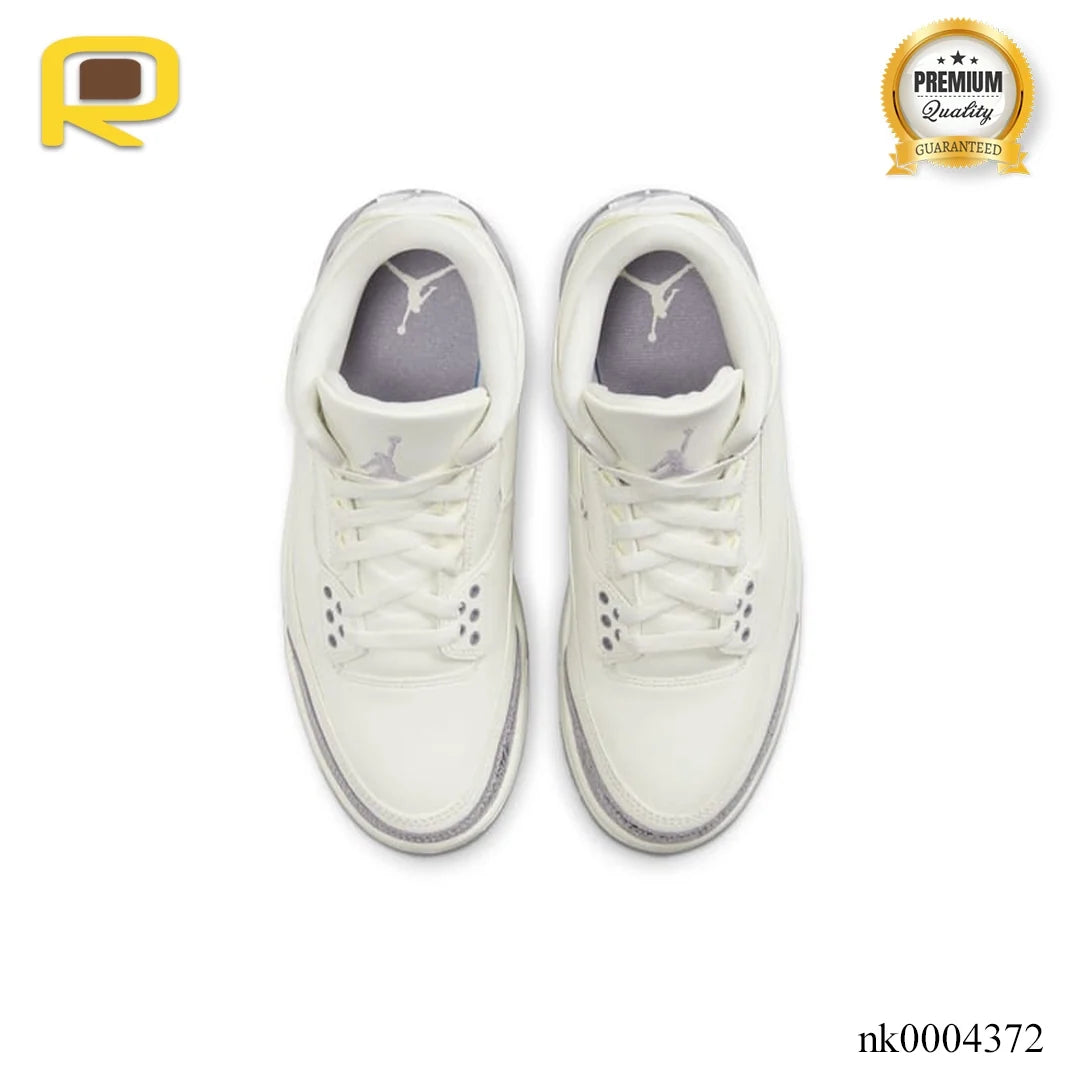 AJ 3 Sail/Metallic Silver Shoes Sneakers – nk0004372 image 3