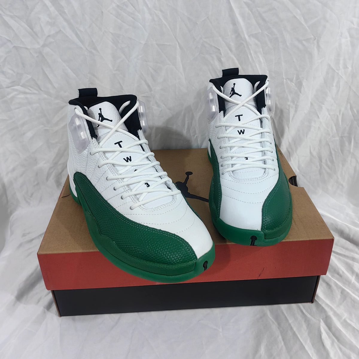 AJ 12 Bucks White Green Shoes Sneakers - nk0004699 image 5